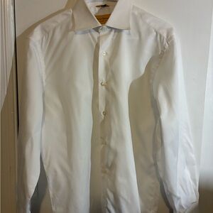 Hickey Freeman Crisp White Dress Shirt